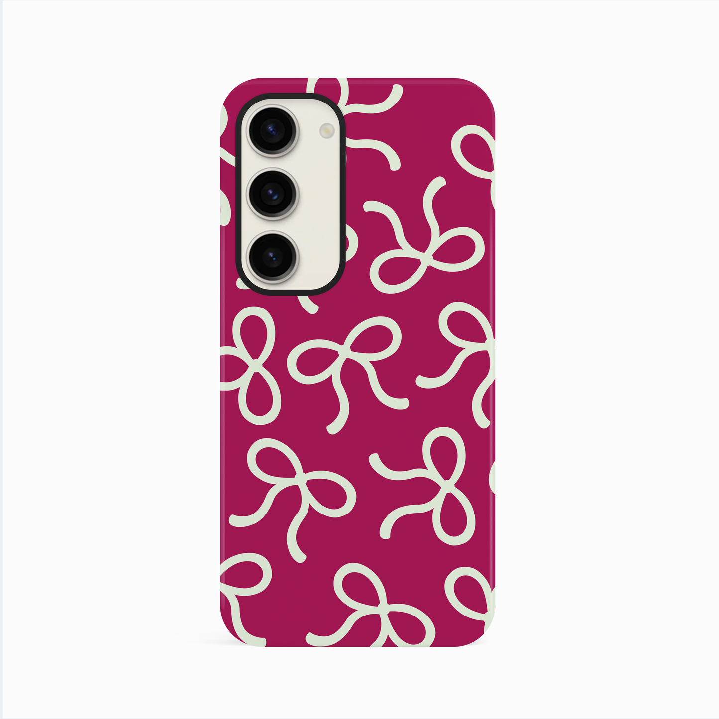 Burgundy Bow Pattern Case Phone Case