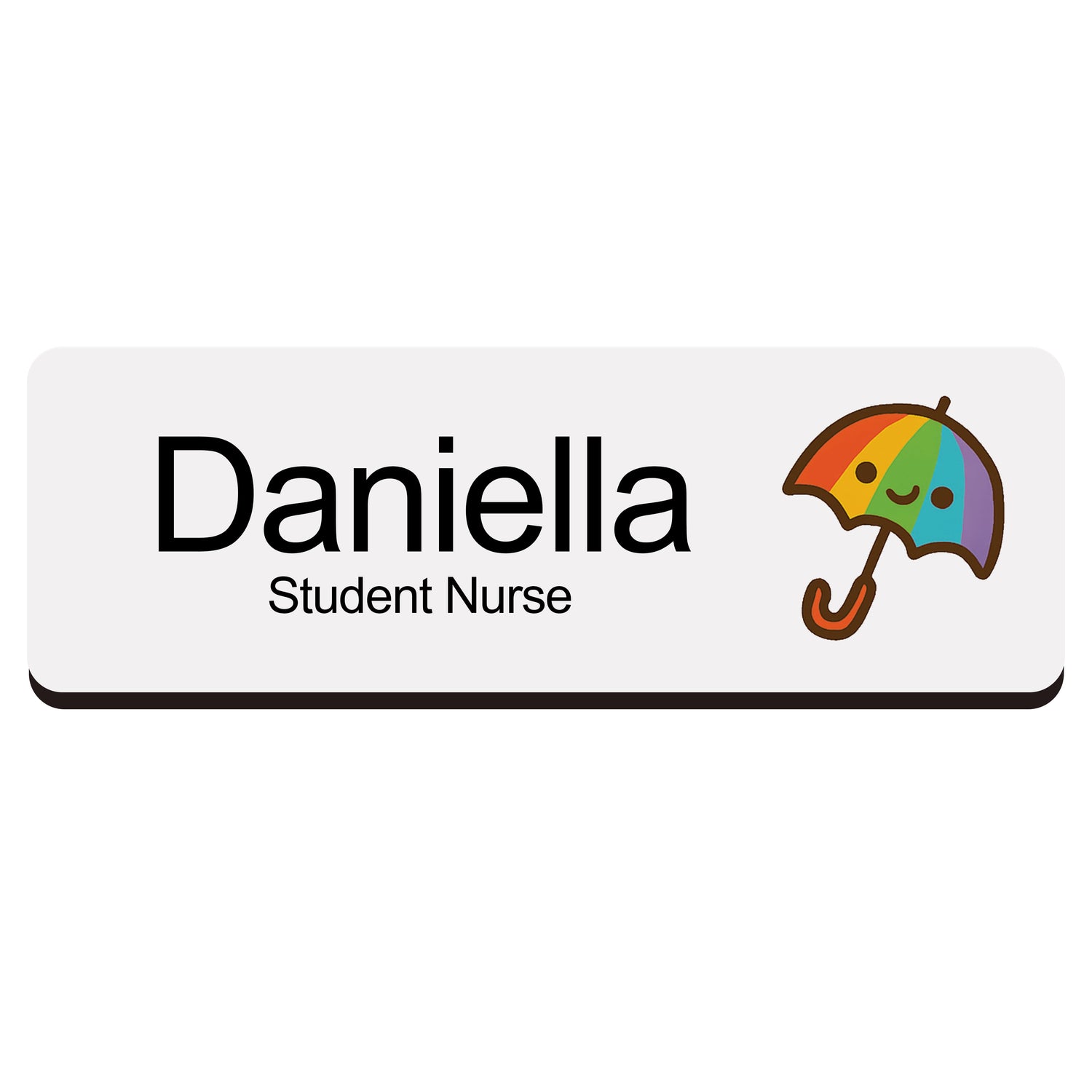 Custom Rainbow Name Badge Rainbow Brolly Name Badge