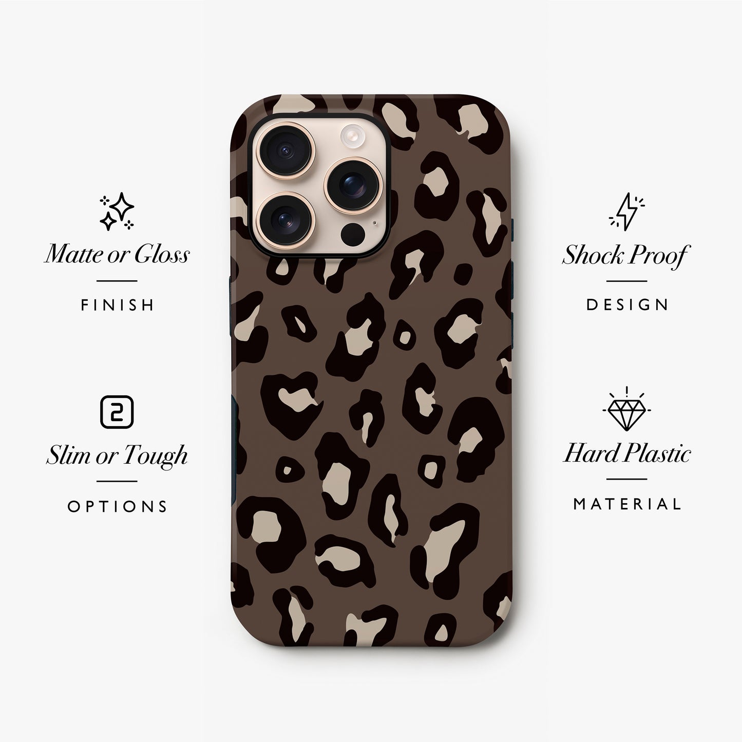 Chocolate Leopard Print Case