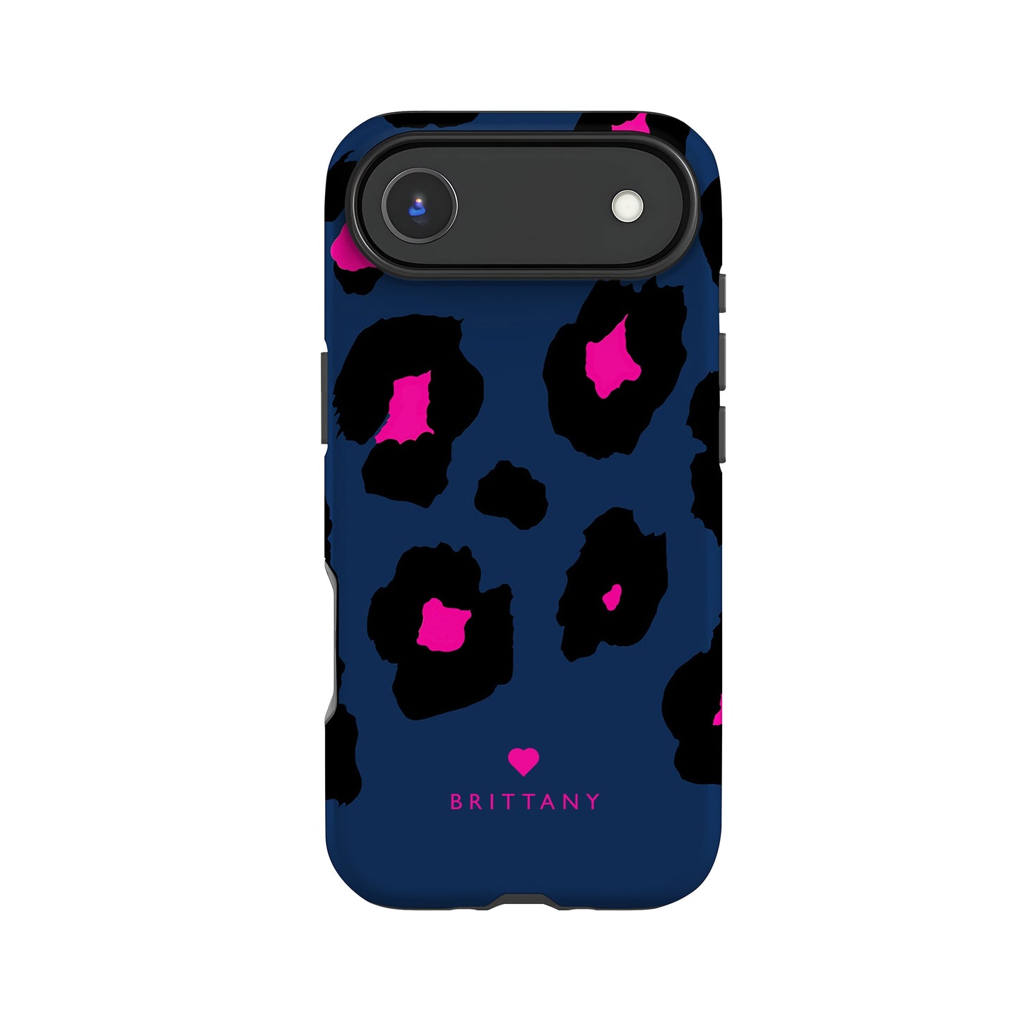 Navy Blue Leopard Print Case iPhone 17 Air Phone Case