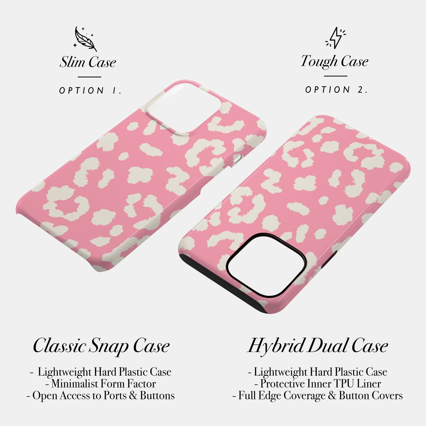 Custom Name Pink Cloud Leopard Print Case Phone Case