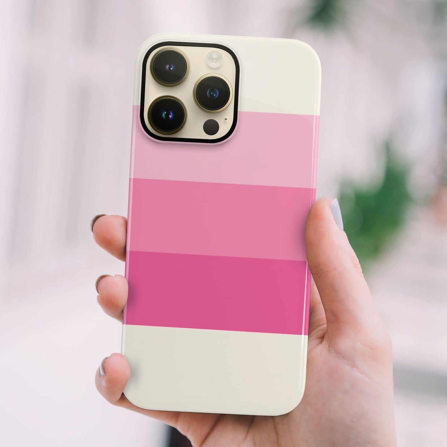 Pink Candy Stripe Custom Case Phone Case