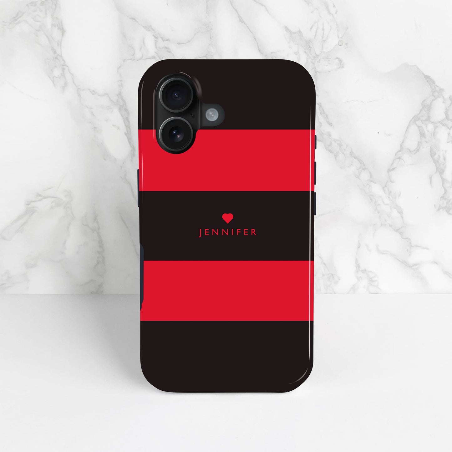 Custom Red And Black Stripes Case Phone Case