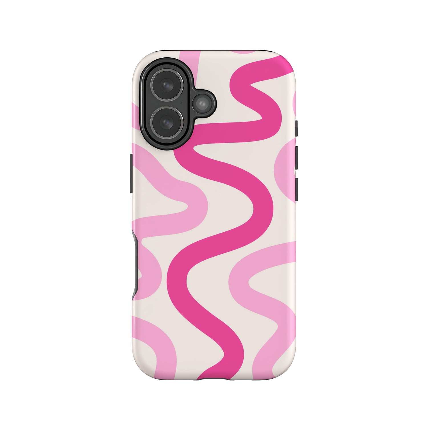 Pink Swirl Abstract Wavy Pattern Print Case iPhone 17 Phone Case
