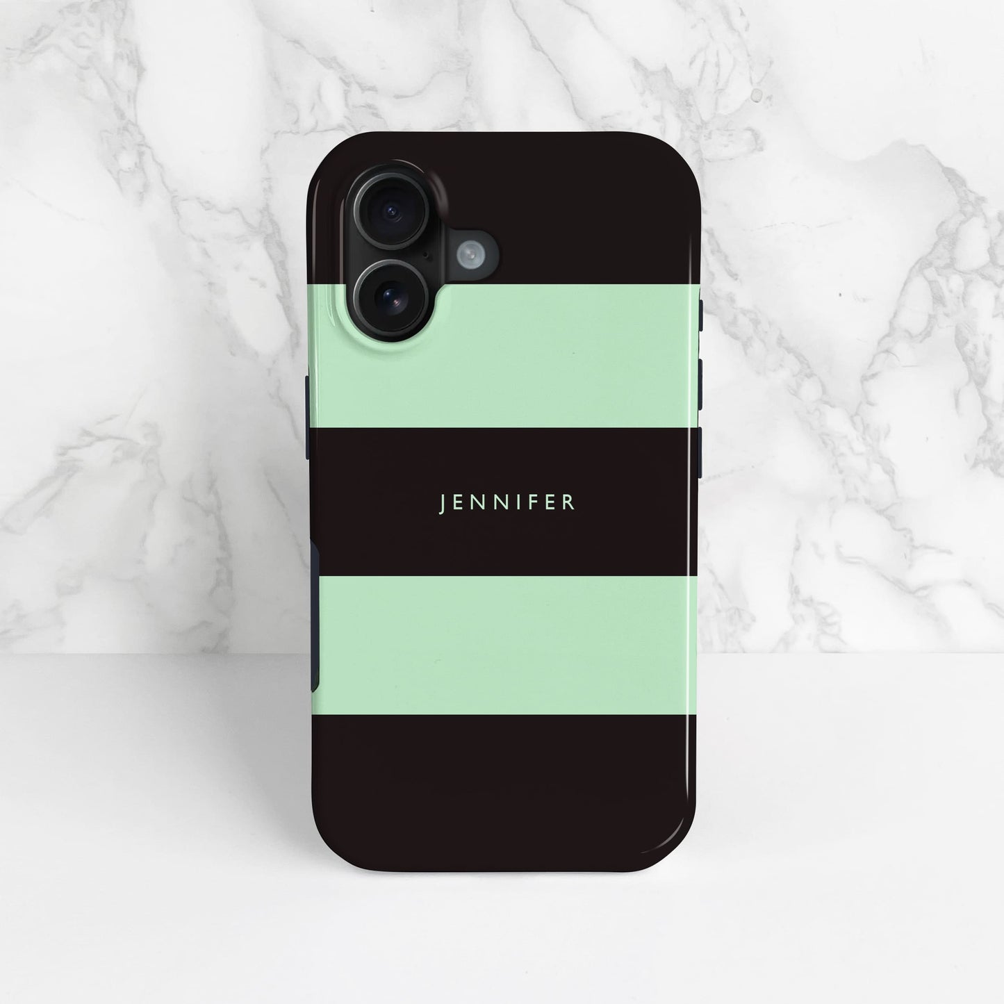 Custom Green And Black Stripes Case Phone Case