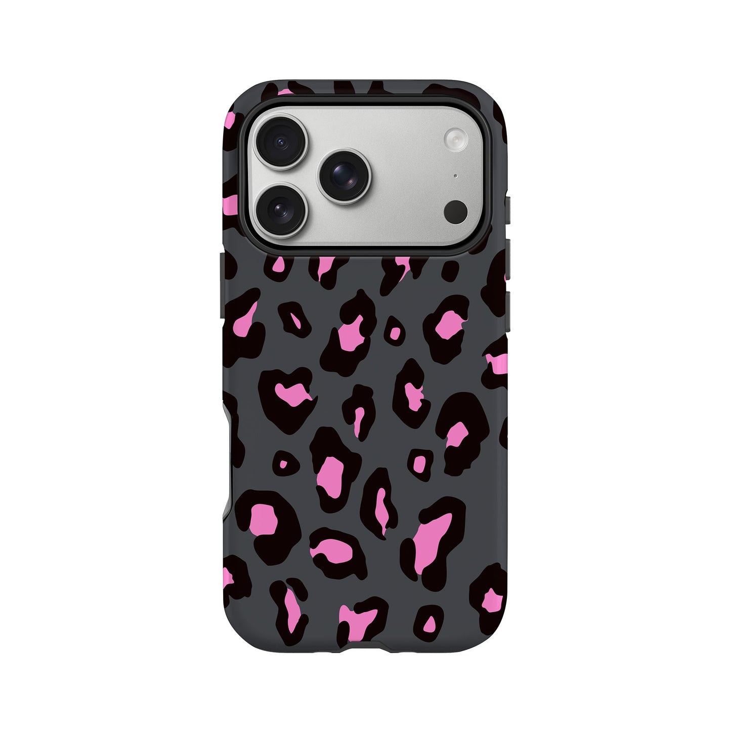 Pink Charcoal Leopard Print Case iPhone 17 Pro Phone Case