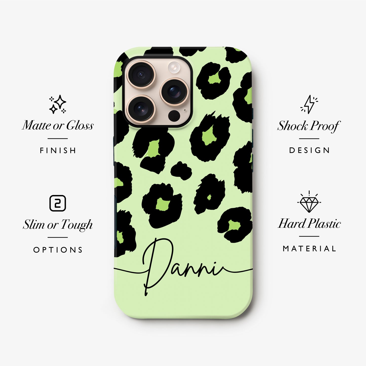 Citrus Green Custom leopard Print Case Phone Case