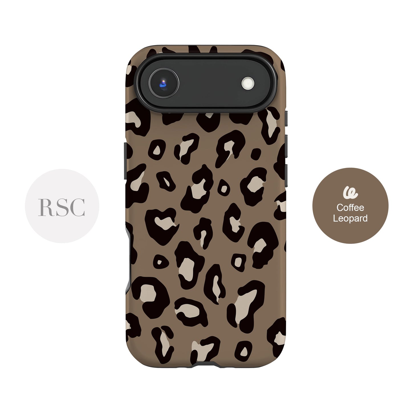 Coffee Leopard Print Case