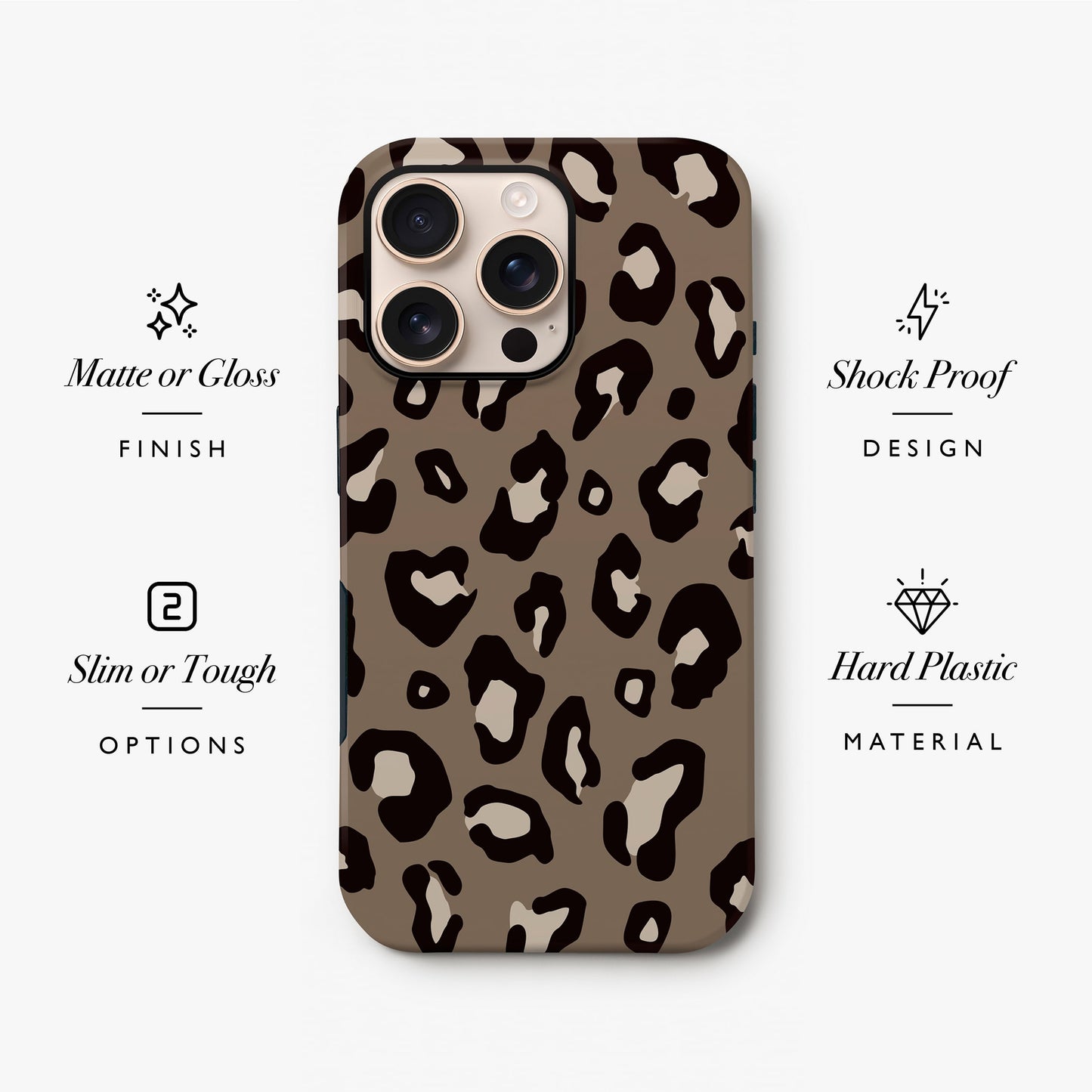 Coffee Leopard Print Case