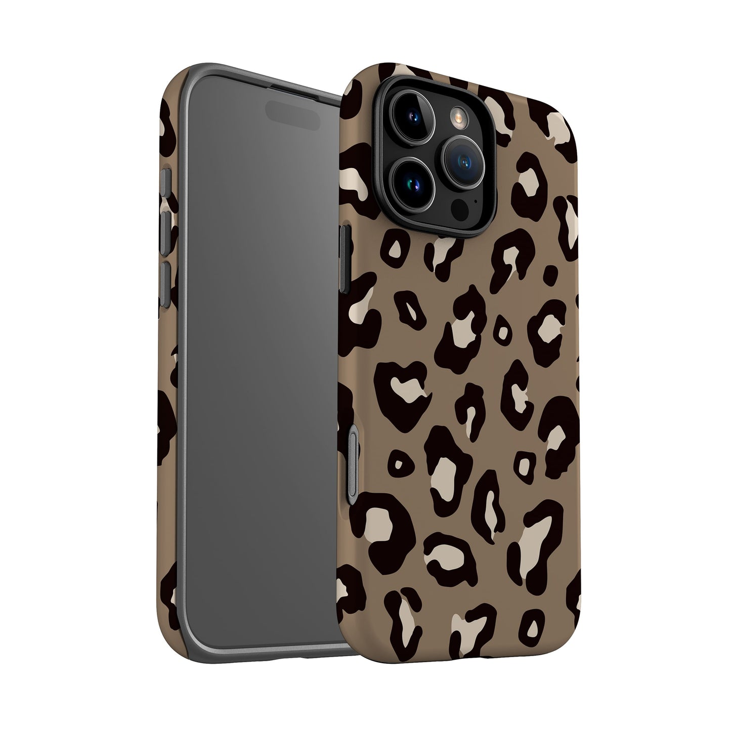 Coffee Leopard Print Case