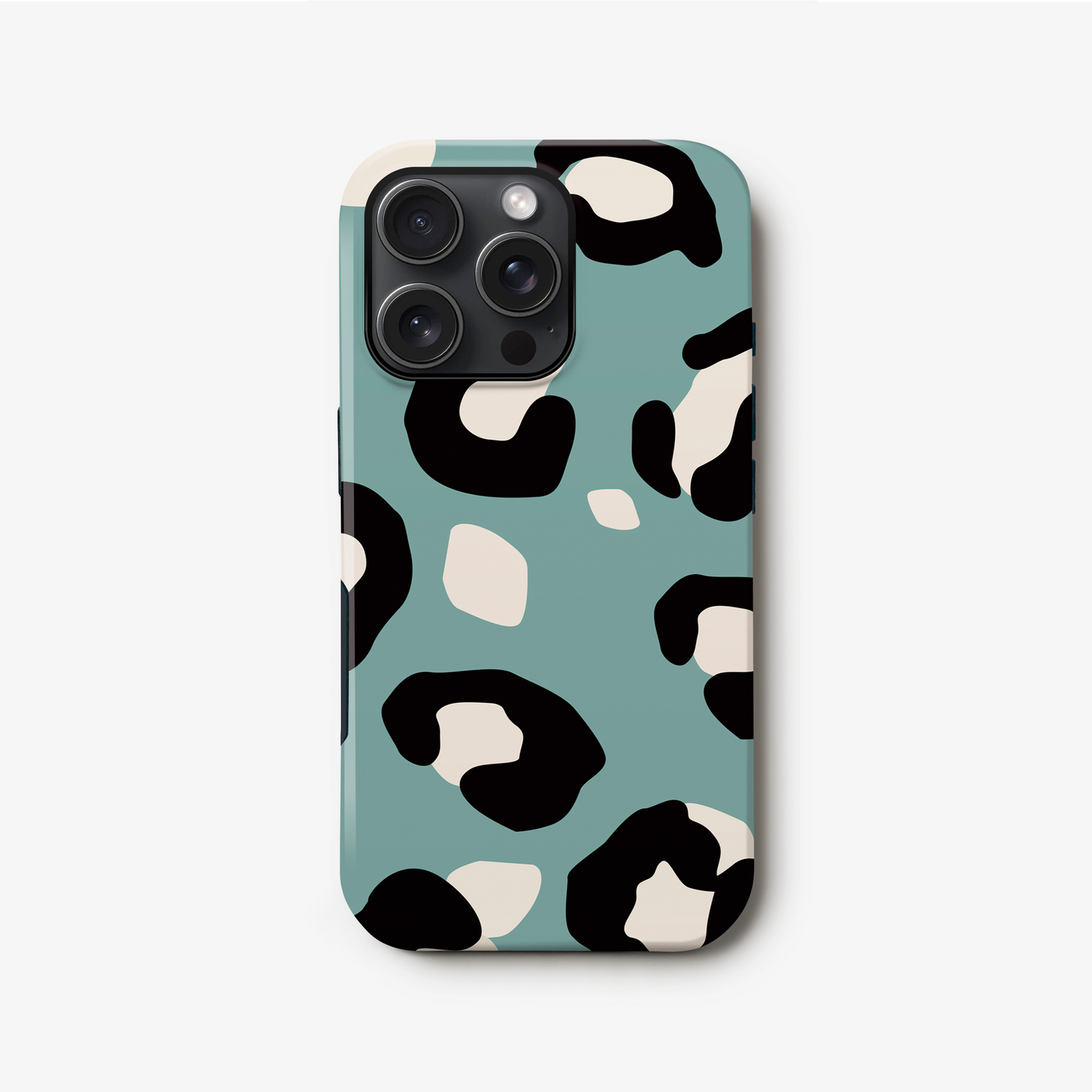 Contemporary Blue Leopard Print Case iPhone 16 Phone Case