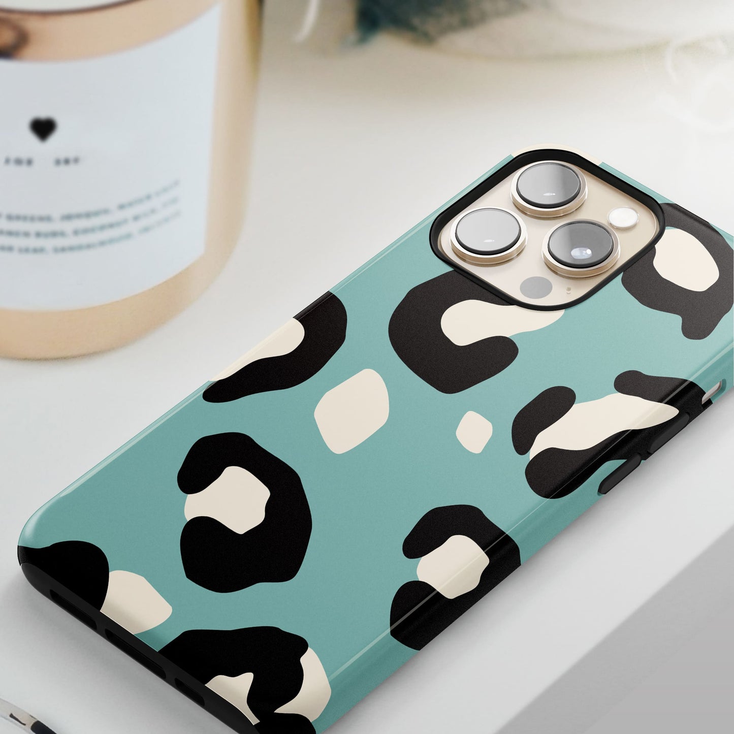 Contemporary Blue Leopard Print Case  Phone Case
