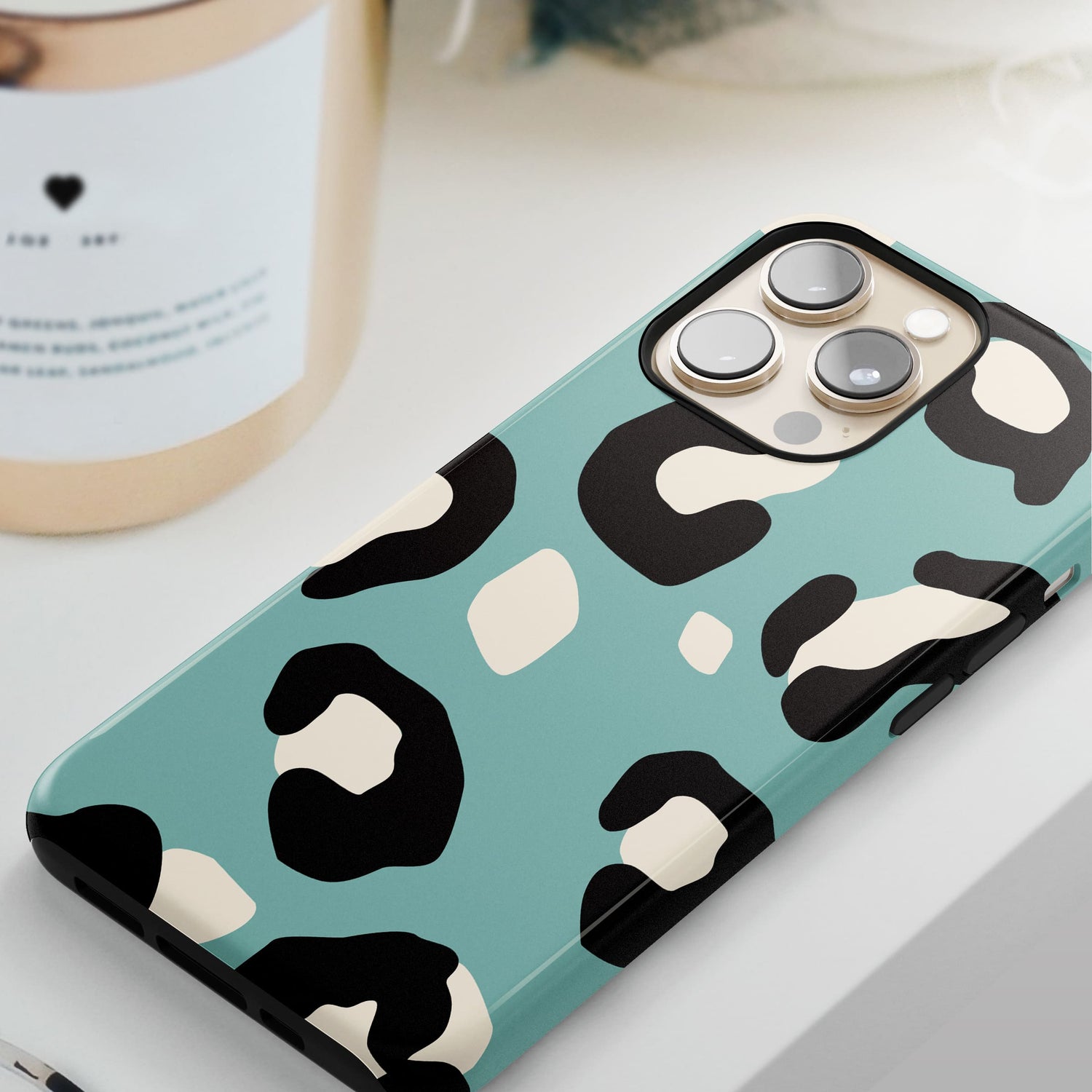 Contemporary Blue Leopard Print Case  Phone Case