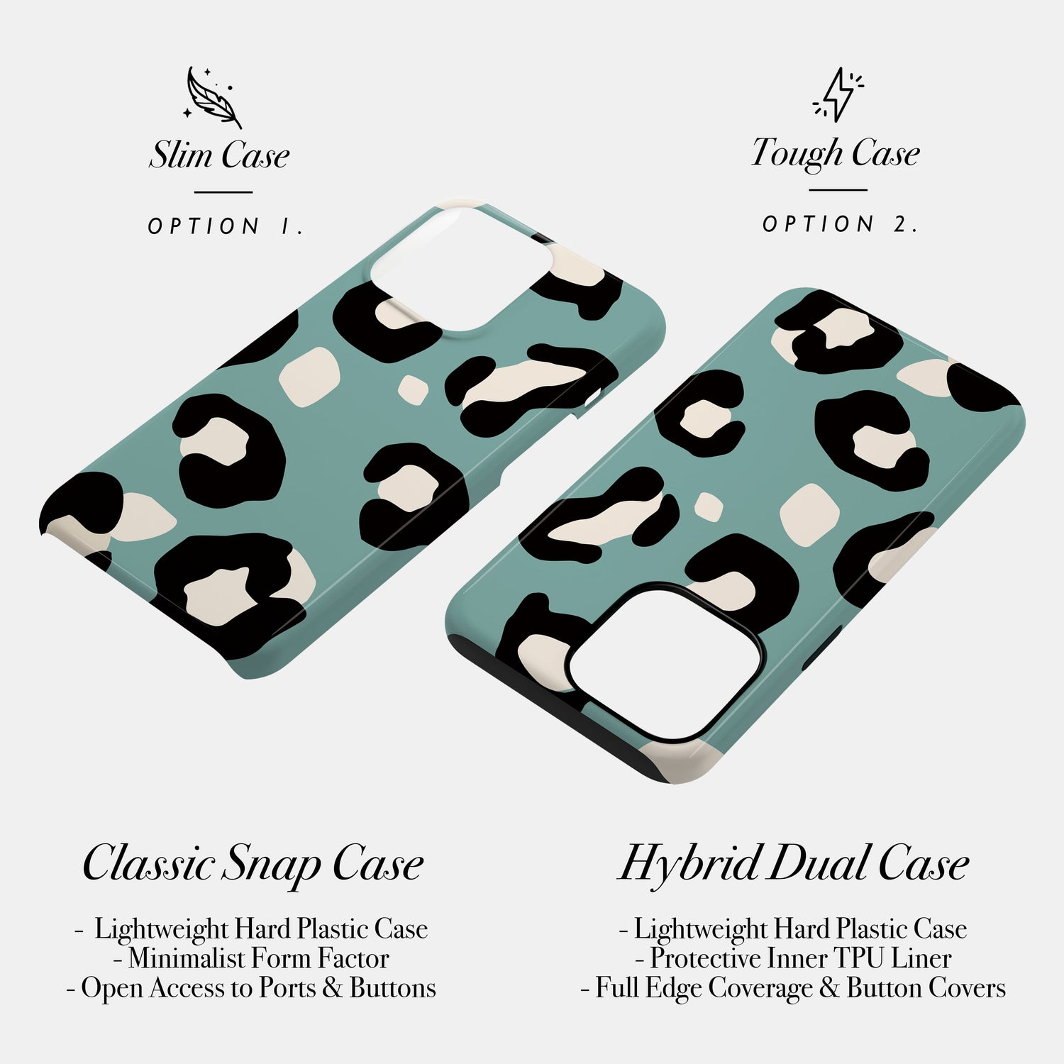 Contemporary Blue Leopard Print Case Phone Case