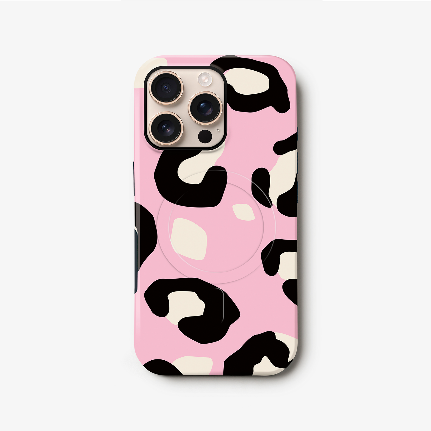 Baby Pink Modern Leopard Print Magsafe Case