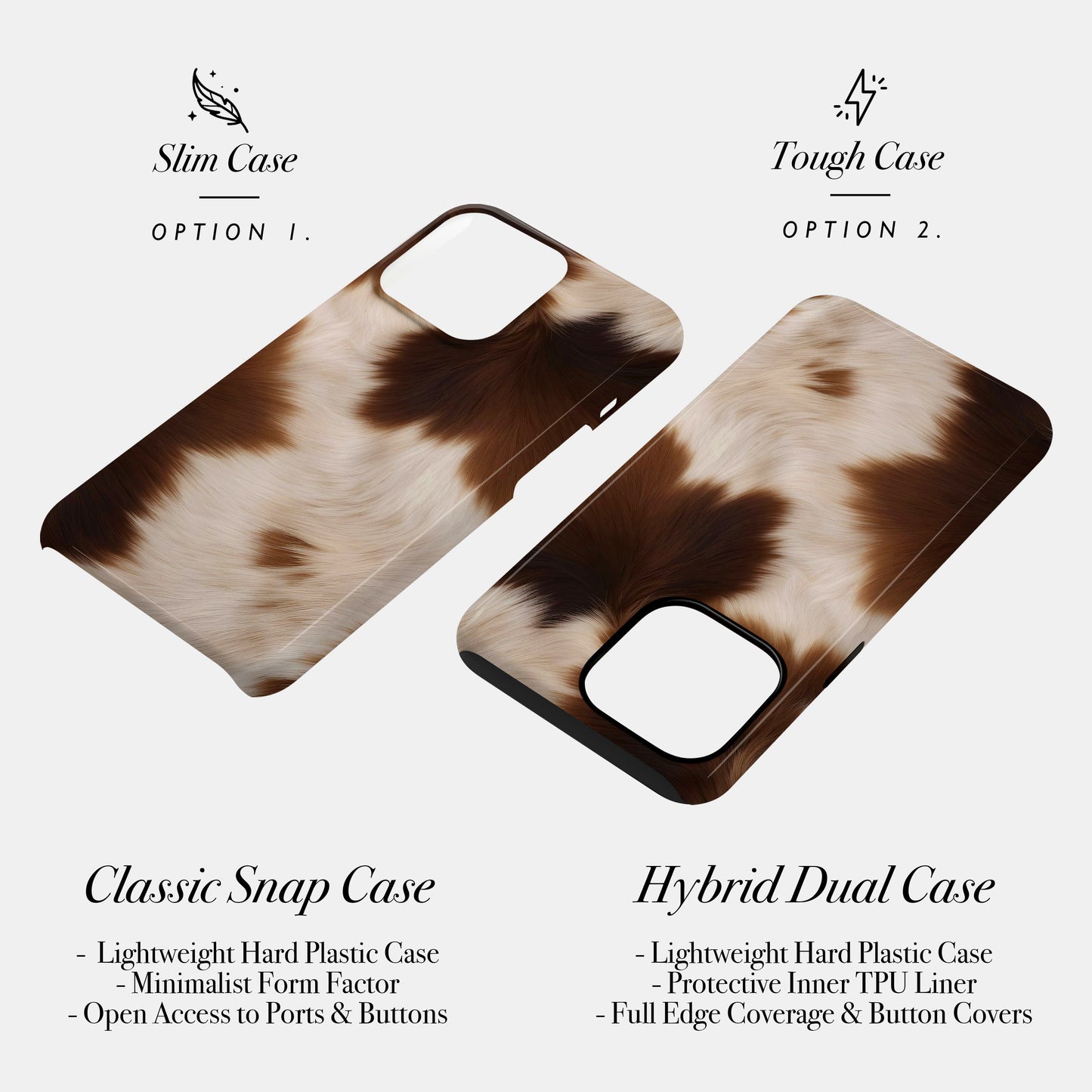 Cowhide Cow Pattern Print Case Phone Case