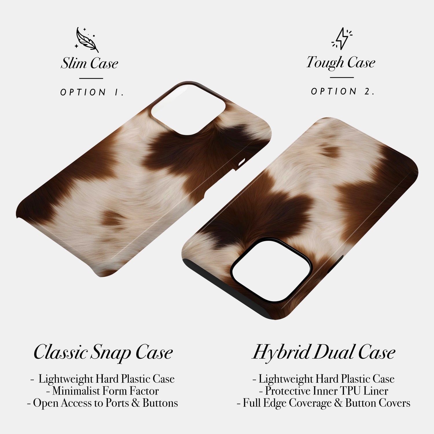 Cowhide Cow Pattern Print Case Phone Case