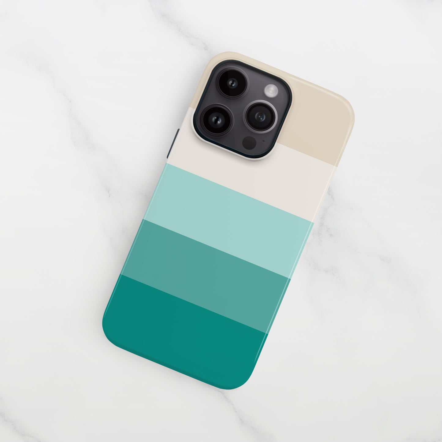 Teal Blue Stripes Phone Case Phone Case