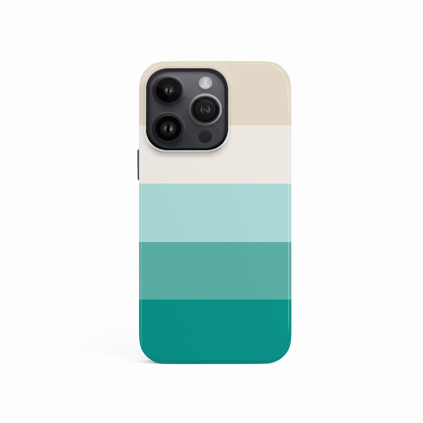 Teal Blue Stripes Phone Case iPhone 16 Phone Case