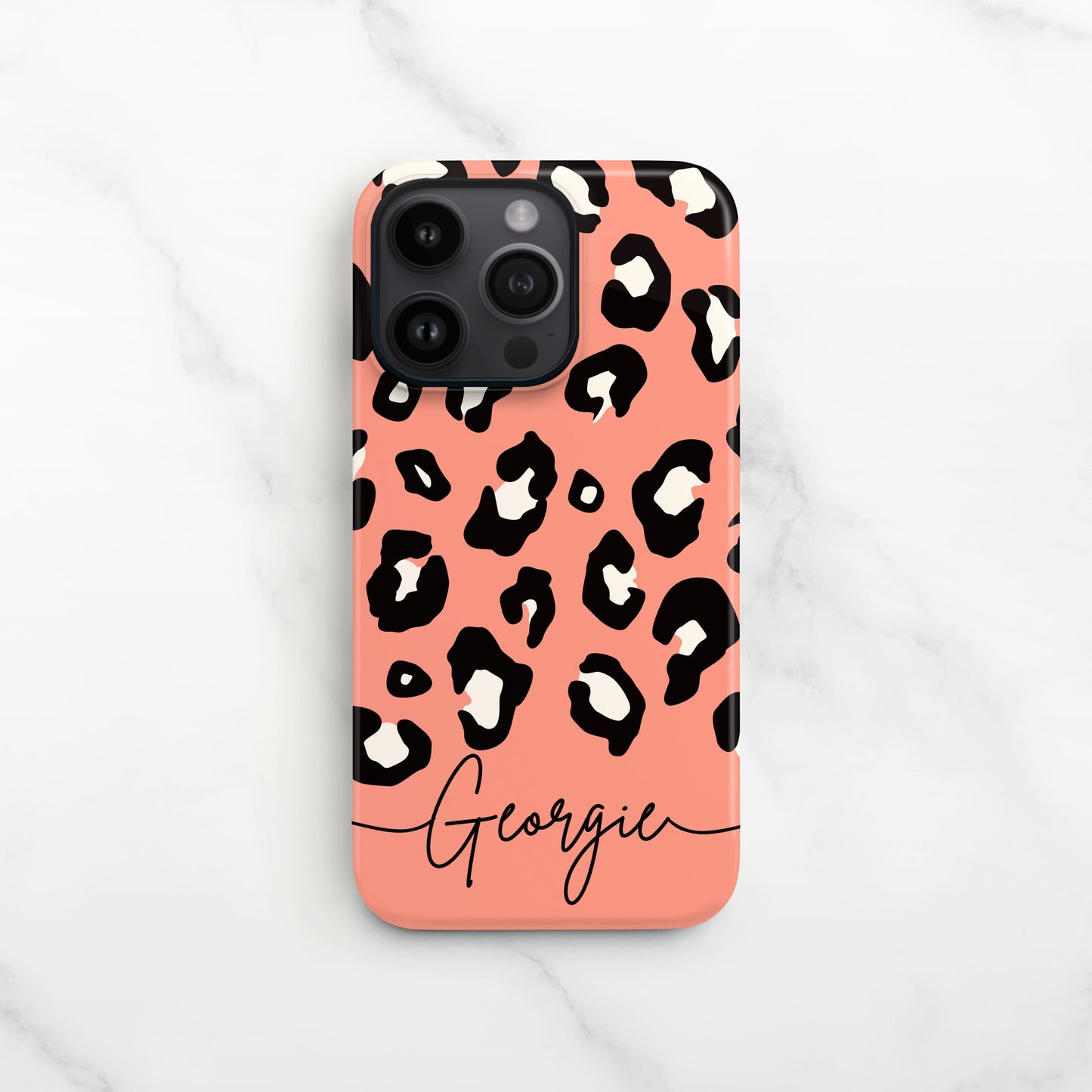 Orange Coral Custom Leopard Print Case Phone Case