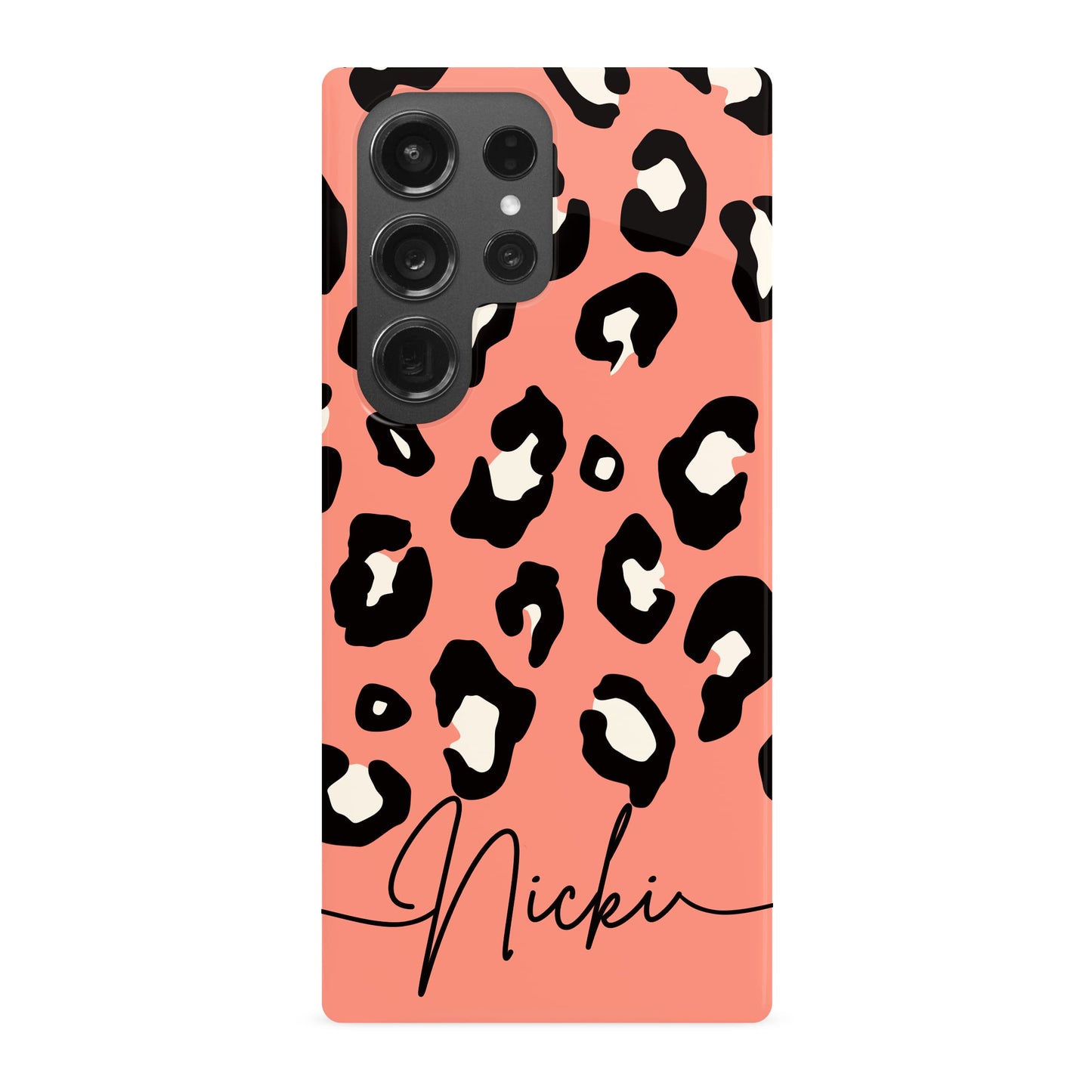 Orange Coral Custom Leopard Print Case Phone Case