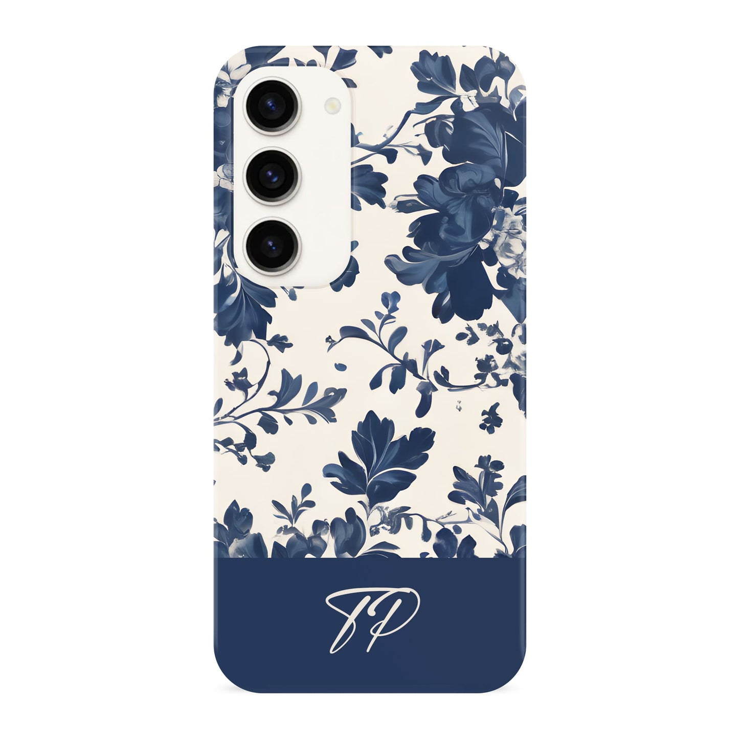 Navy and Cream Floral Phone Case Phone Case