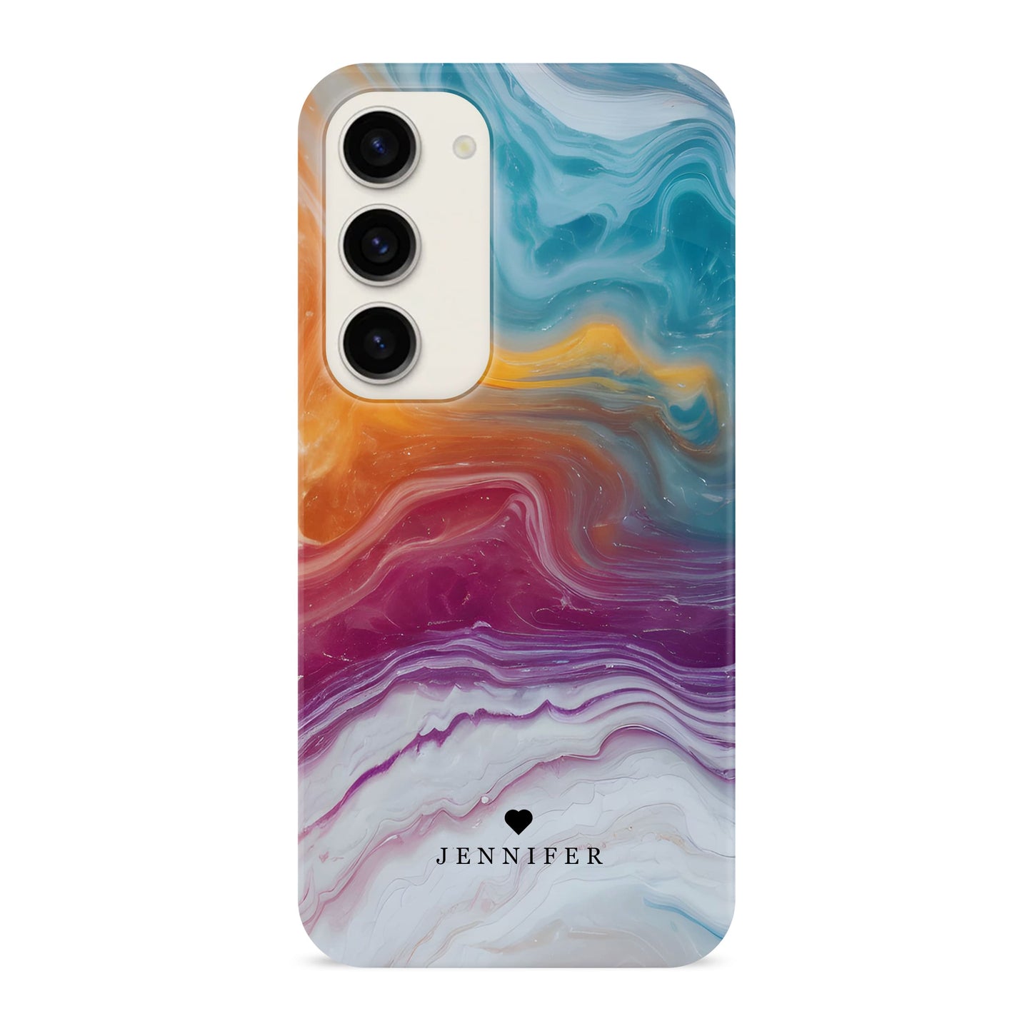 Custom Rainbow Marble Swirl Case Phone Case