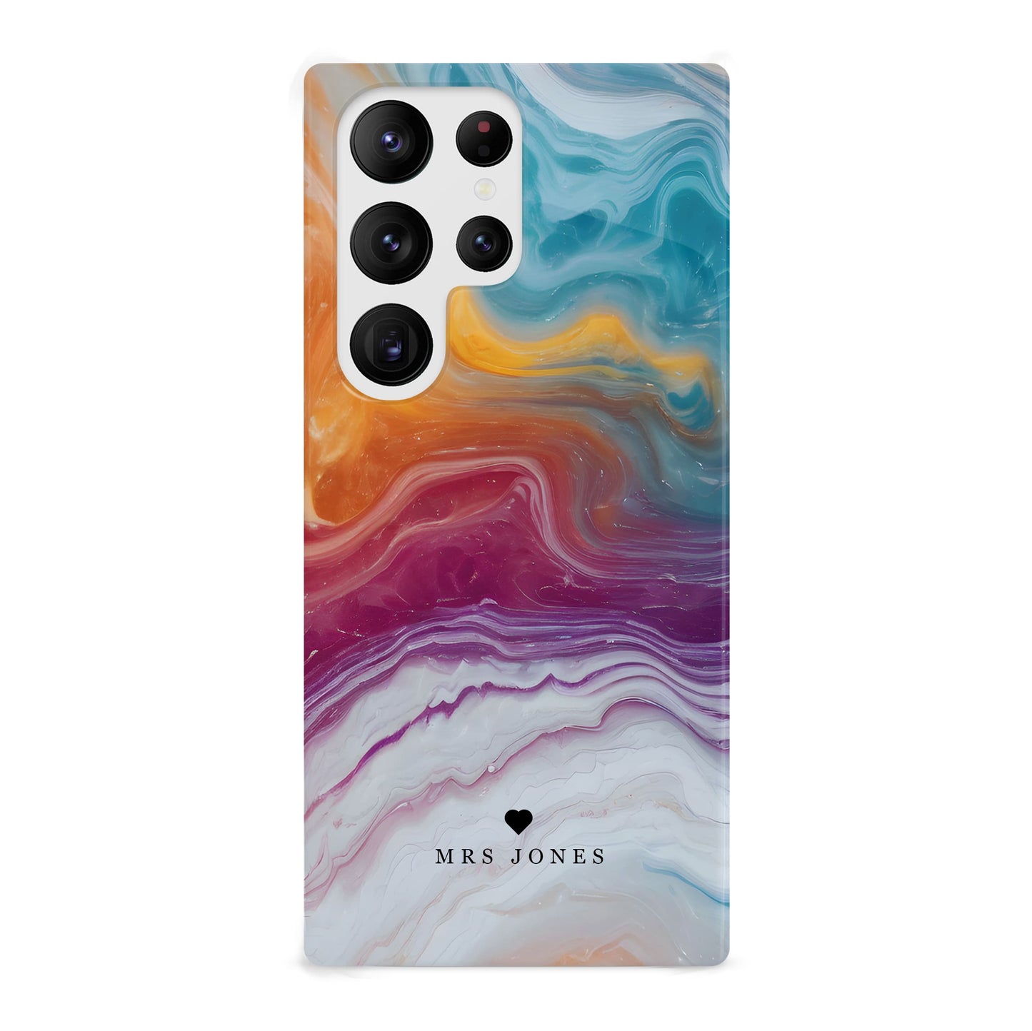 Custom Rainbow Marble Swirl Case Phone Case