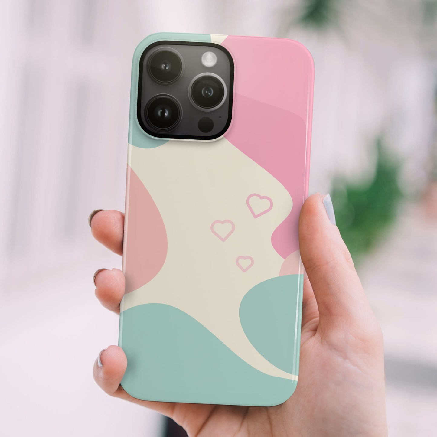 Personalised Abstract Pink and Blue Pattern Case Phone Case
