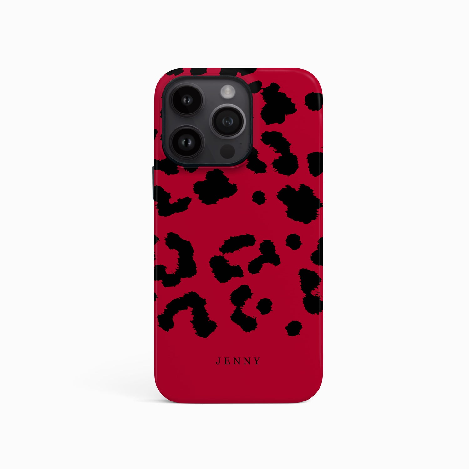 Custom Red Leopard Print Case iPhone 16 Pro Phone Case