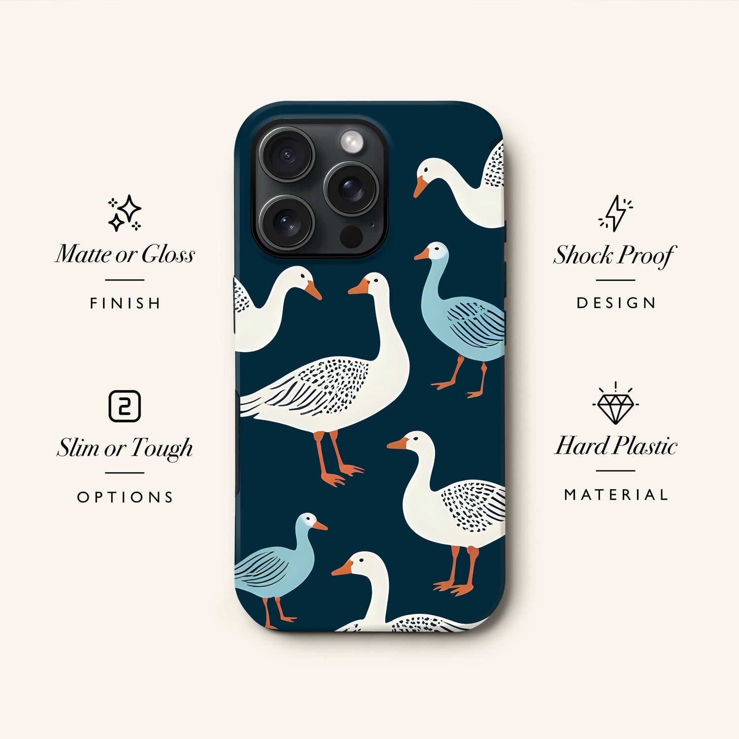 Cute Duck Print Phone Case Phone Case