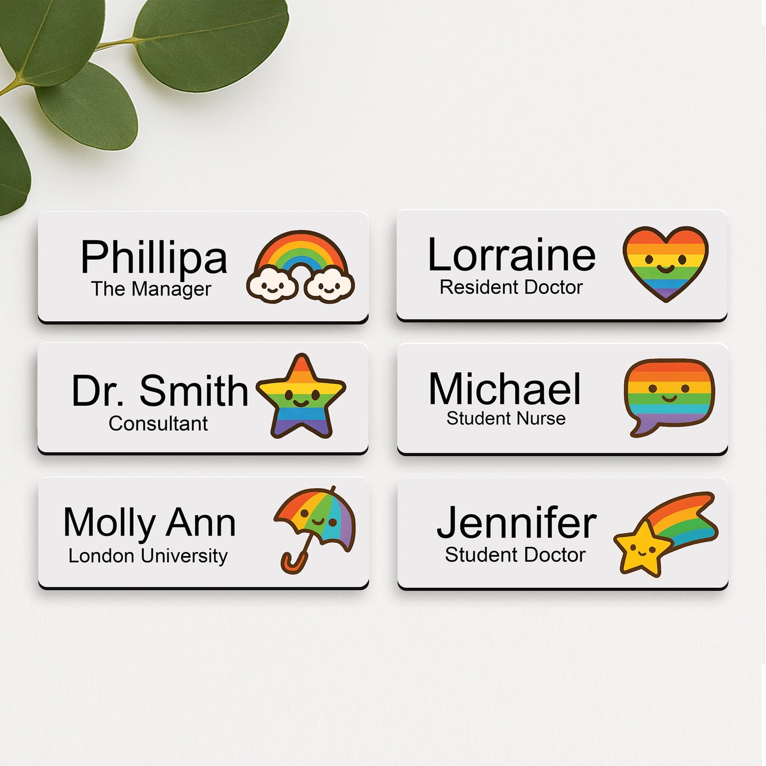 Custom Rainbow Name Badge Name Badge