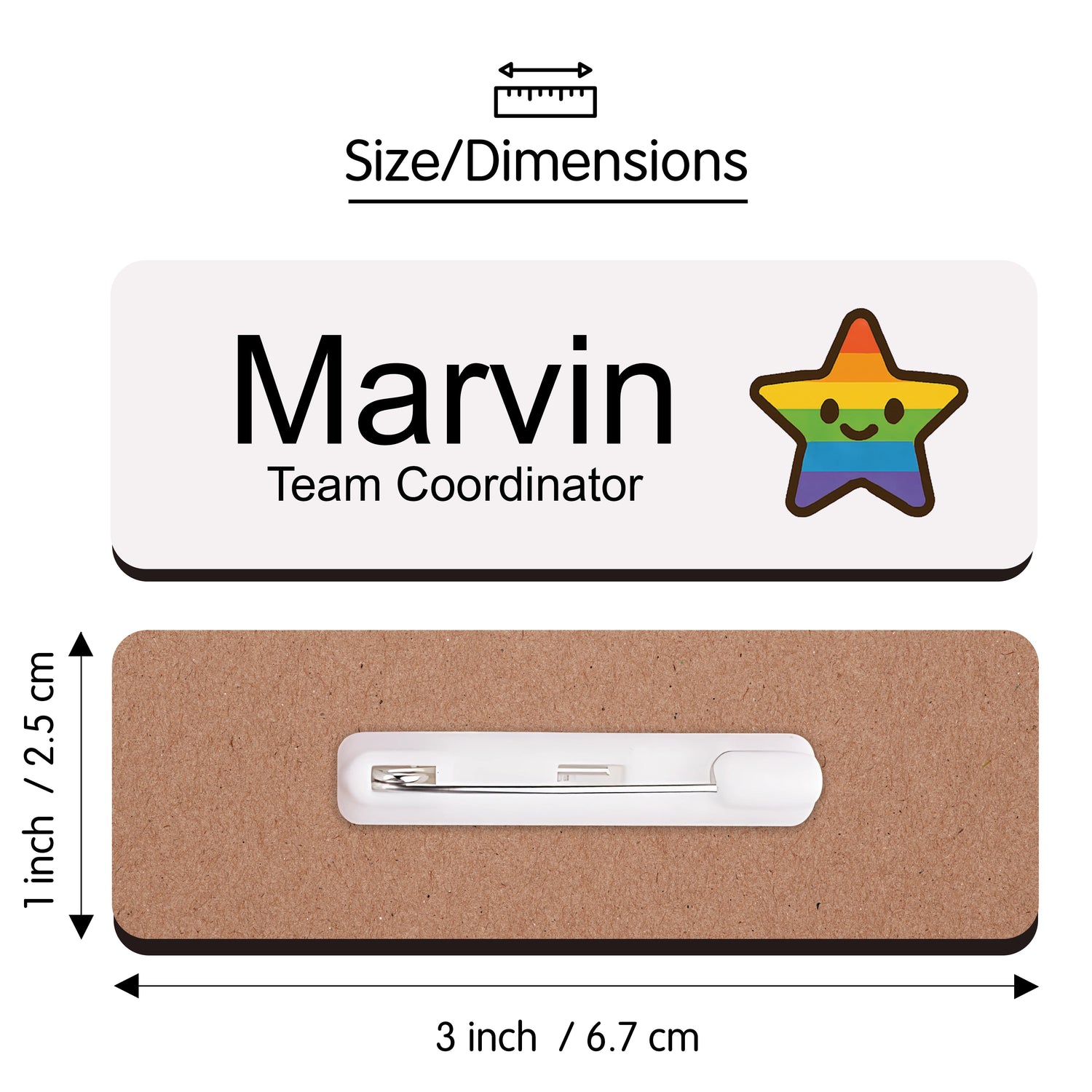 Custom Rainbow Name Badge Name Badge