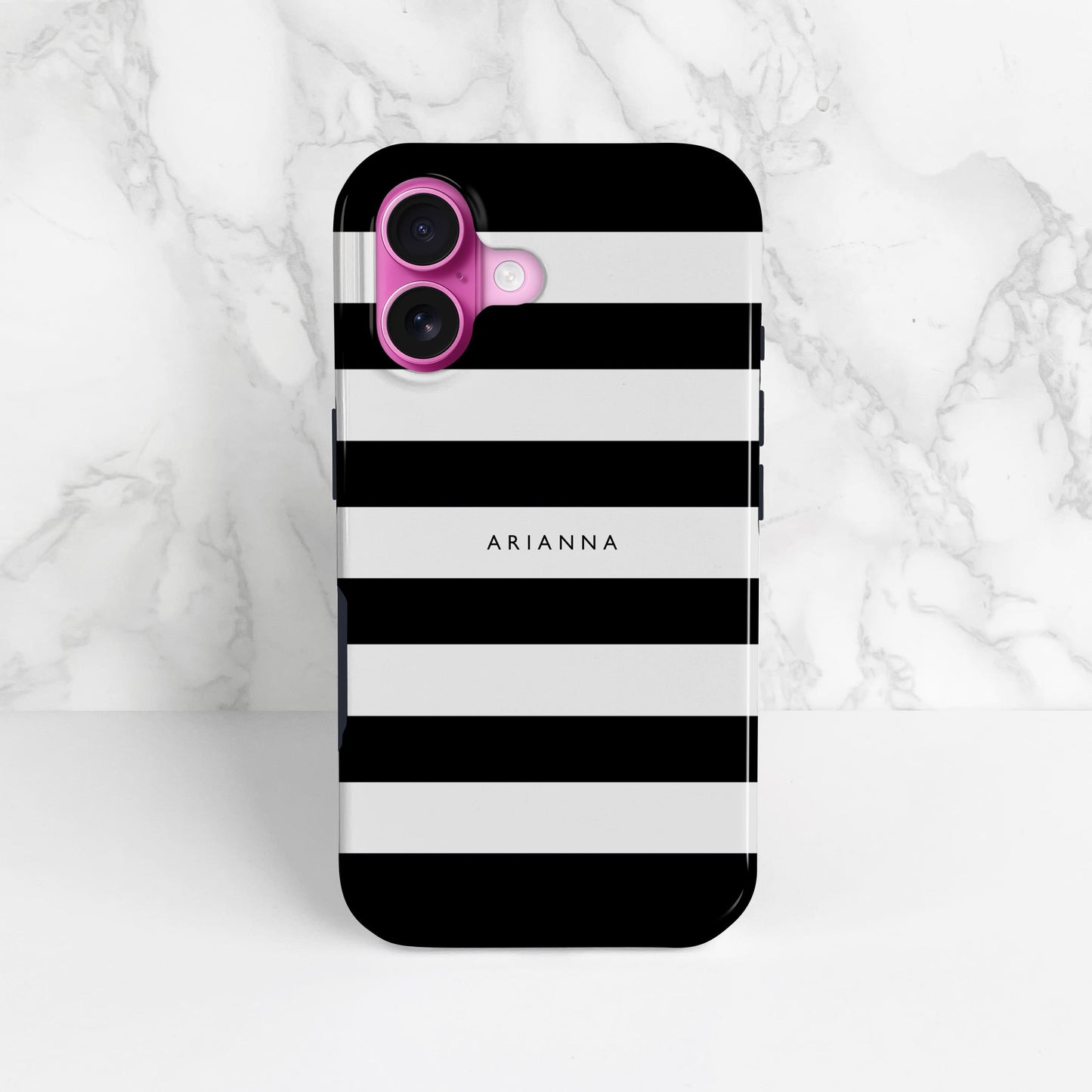 Black Stripes Custom Name Case Phone Case