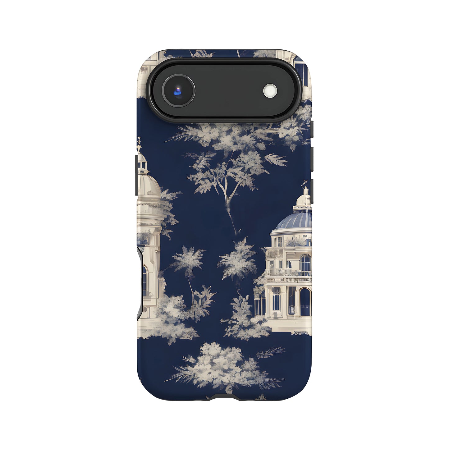 Navy Blue French Toile Case iPhone 17 Air Phone Case