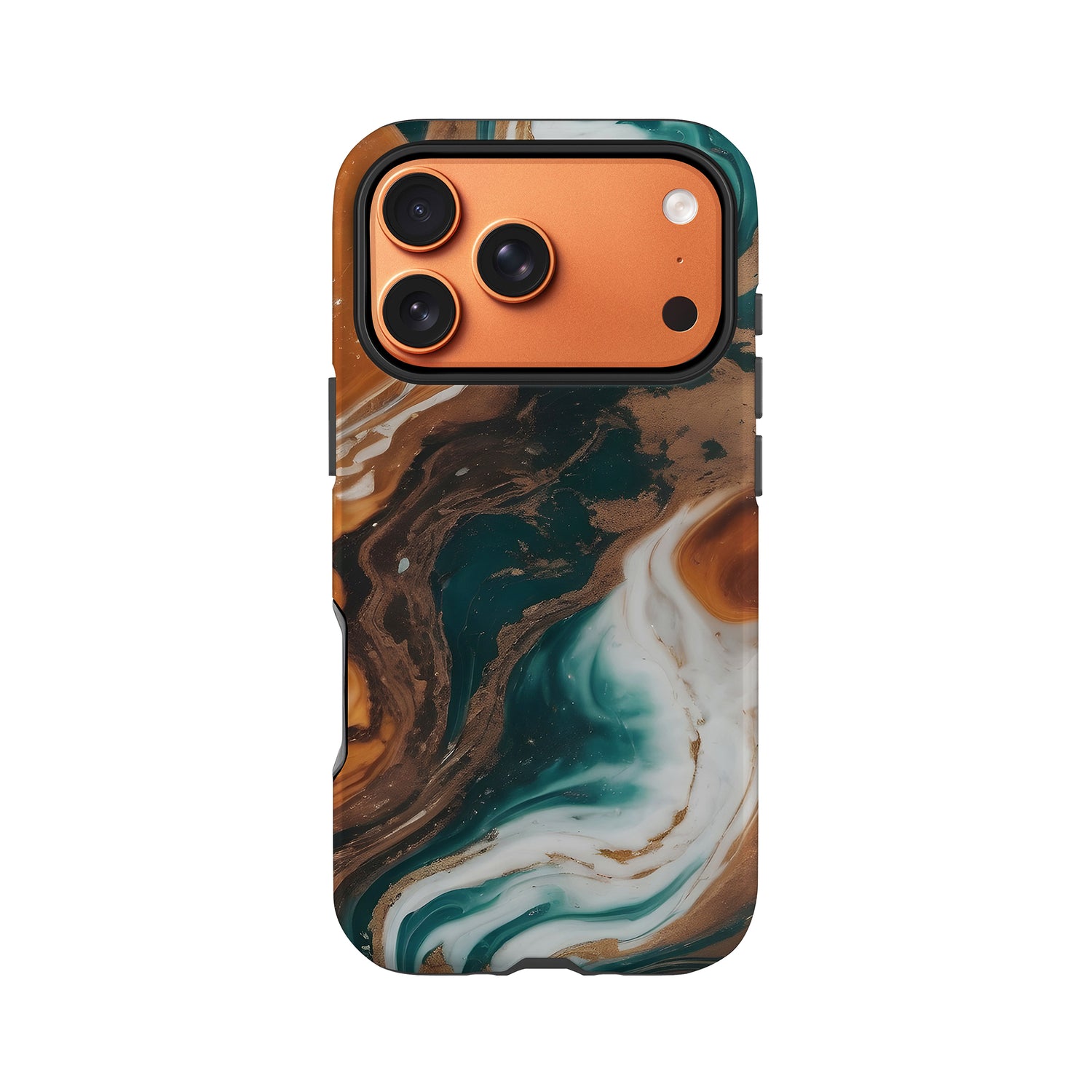 Mocha Marble Print Case iPhone 17 Pro Phone Case