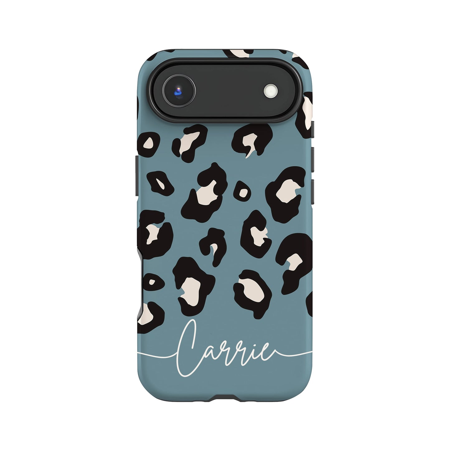 Blue Leopard Print Pattern Personalised Phone Case iPhone 17 Air Phone Case