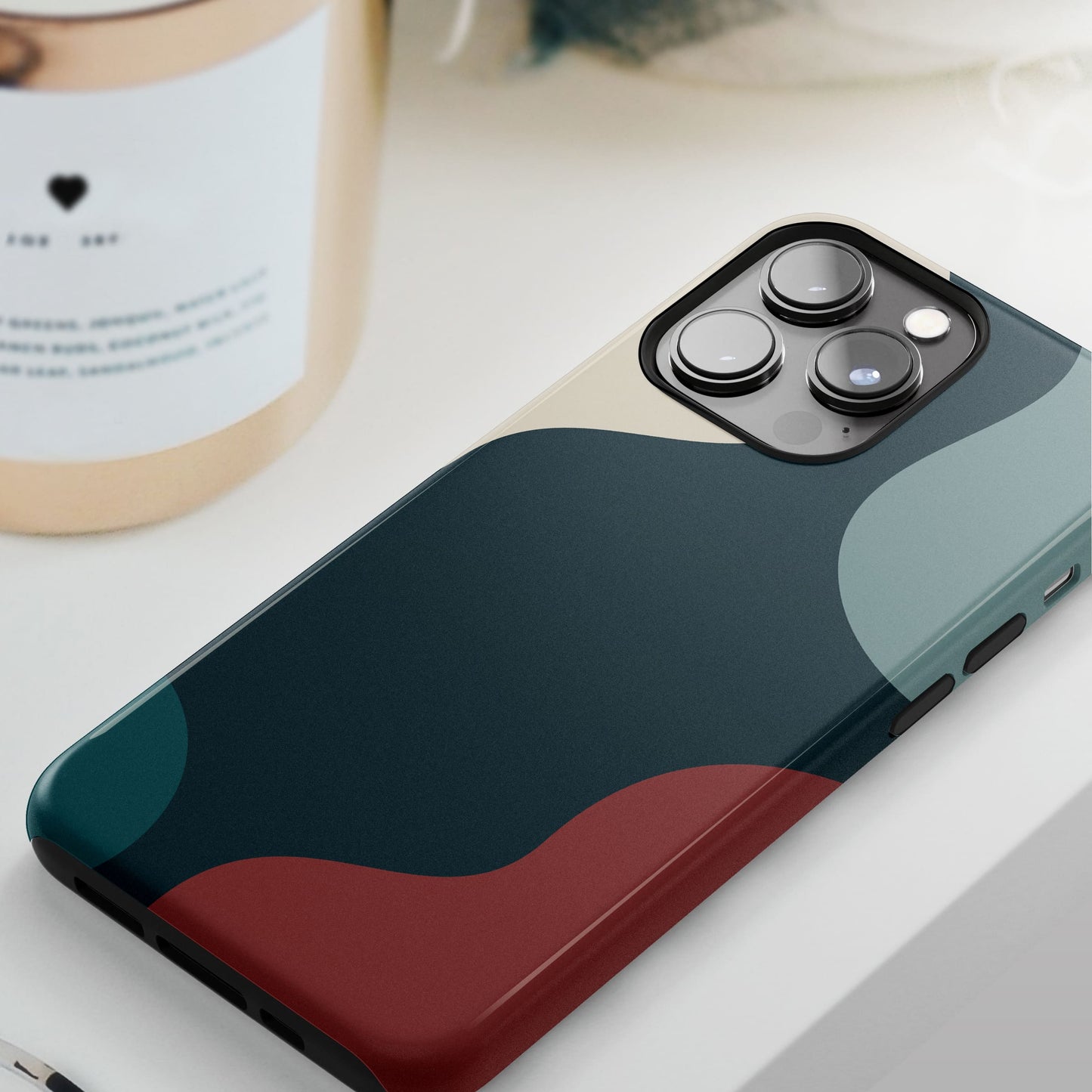 Dark Colour Block Pattern Personalised Case Phone Case