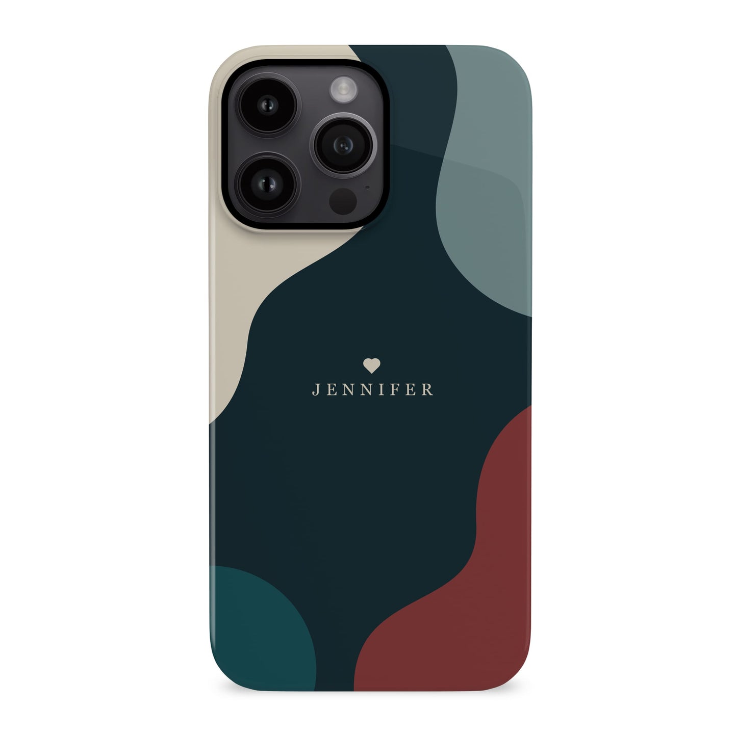 Dark Colour Block Pattern Personalised Case iPhone 16 Pro Phone Case
