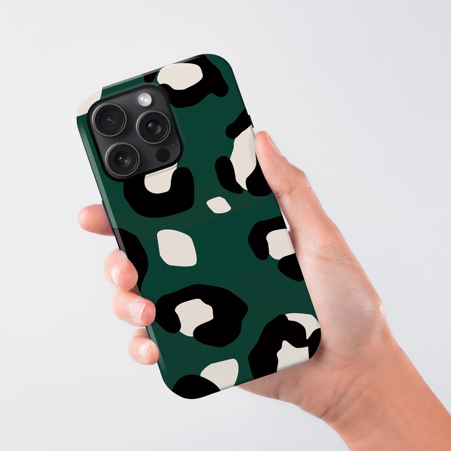 Dark Forest Green Modern Leopard Print Case Phone Case