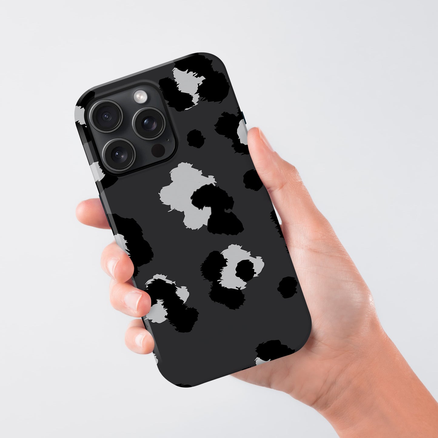 Black and Grey Leopard Print Phone Case Phone Case
