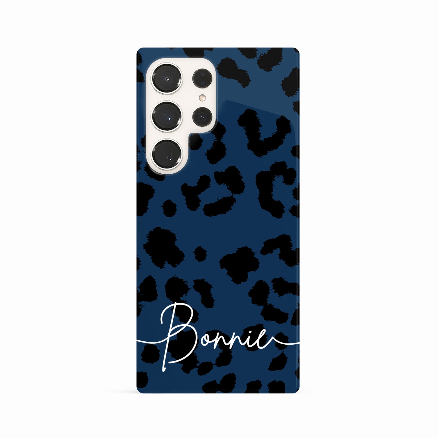 Personalised Navy Leopard Print Case