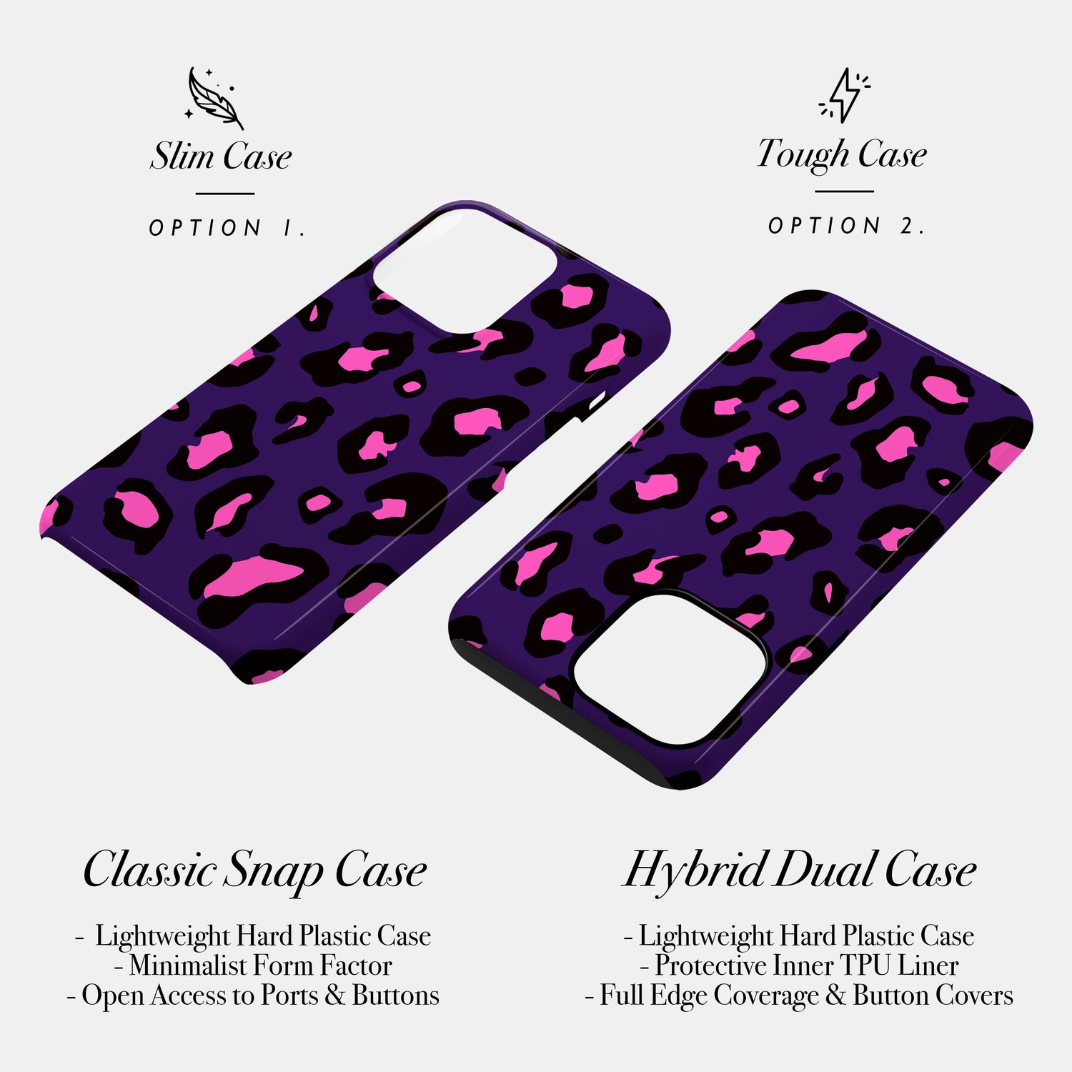 Dark Purple Leopard Spot Pattern Case Phone Case