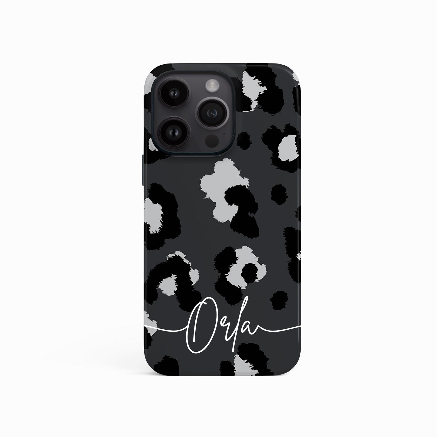 Grey Leopard Print Custom Case Phone Case