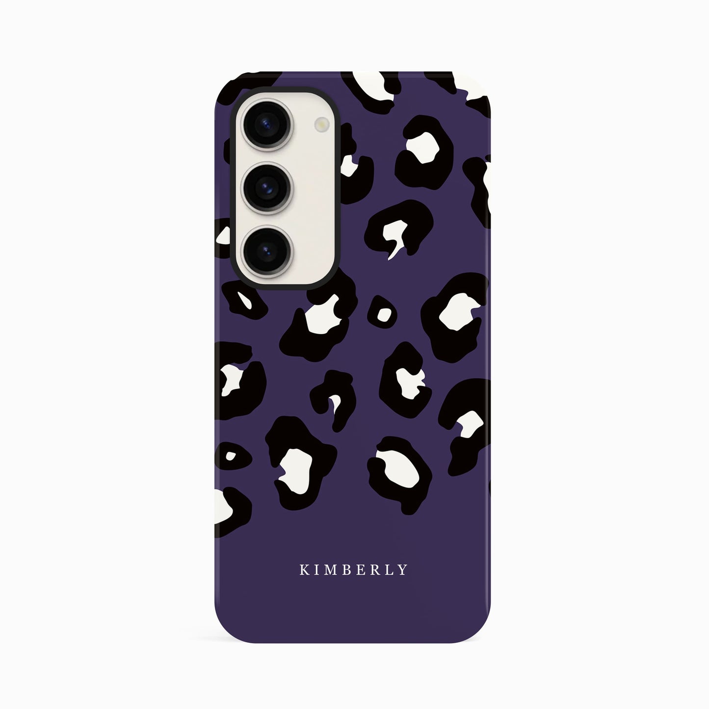 Dark Purple Custom Name Leopard Print Pattern Phone Case Phone Case