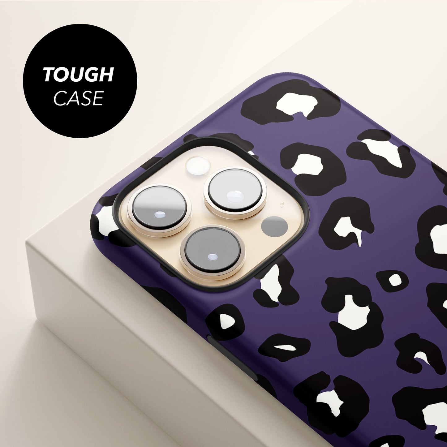 Dark Purple Custom Name Leopard Print Pattern Phone Case Phone Case