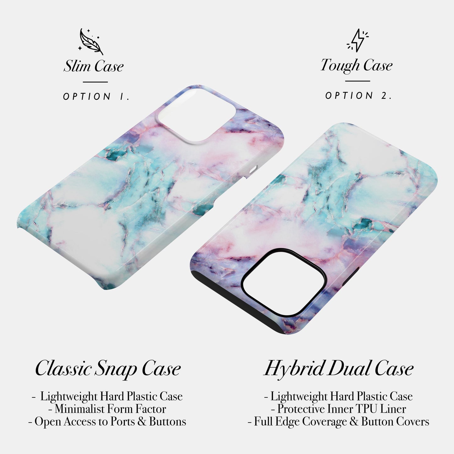 Rainbow Marble Custom Name Phone Case Phone Case