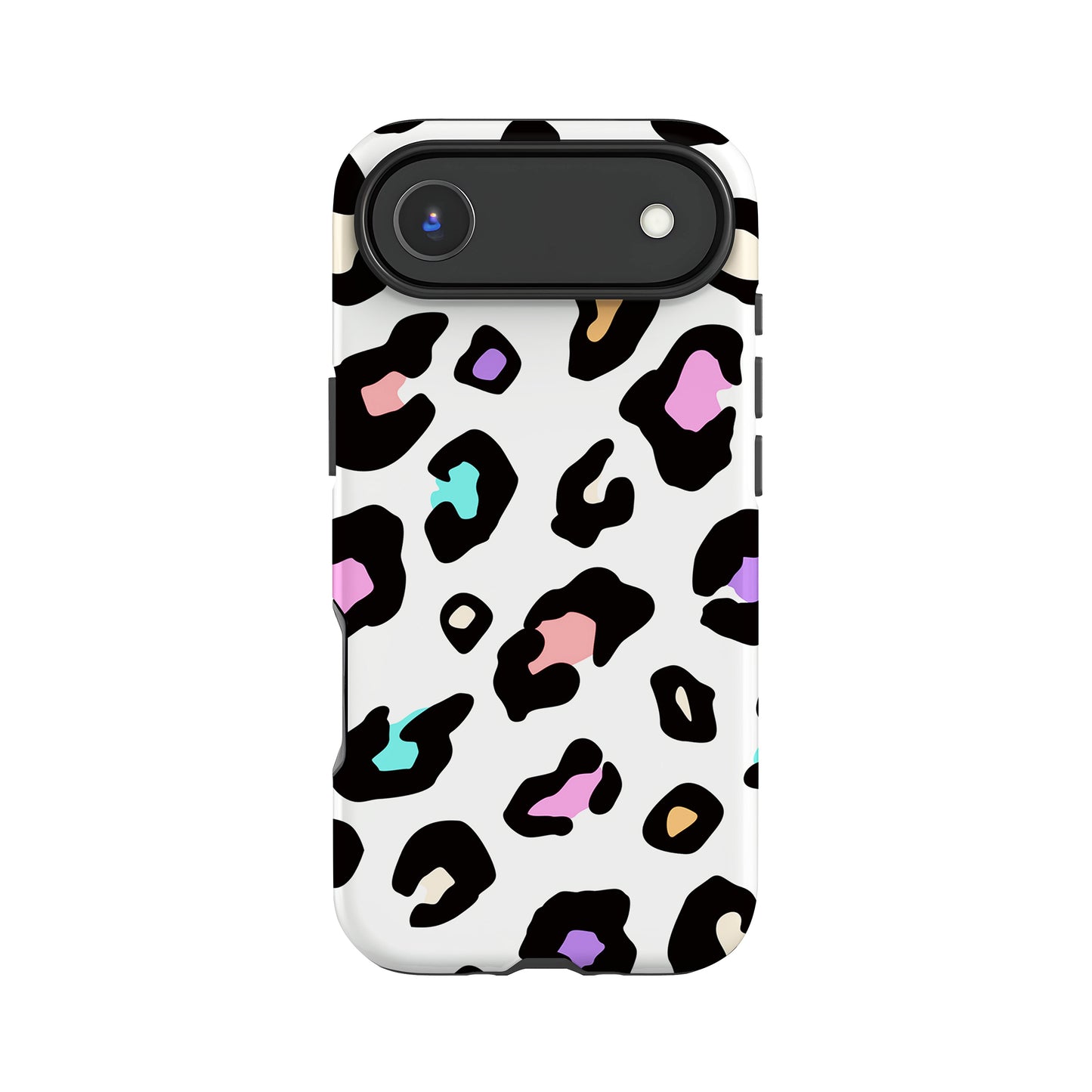 White Rainbow Leopard Skin Spots Case iPhone 17 Air Phone Case