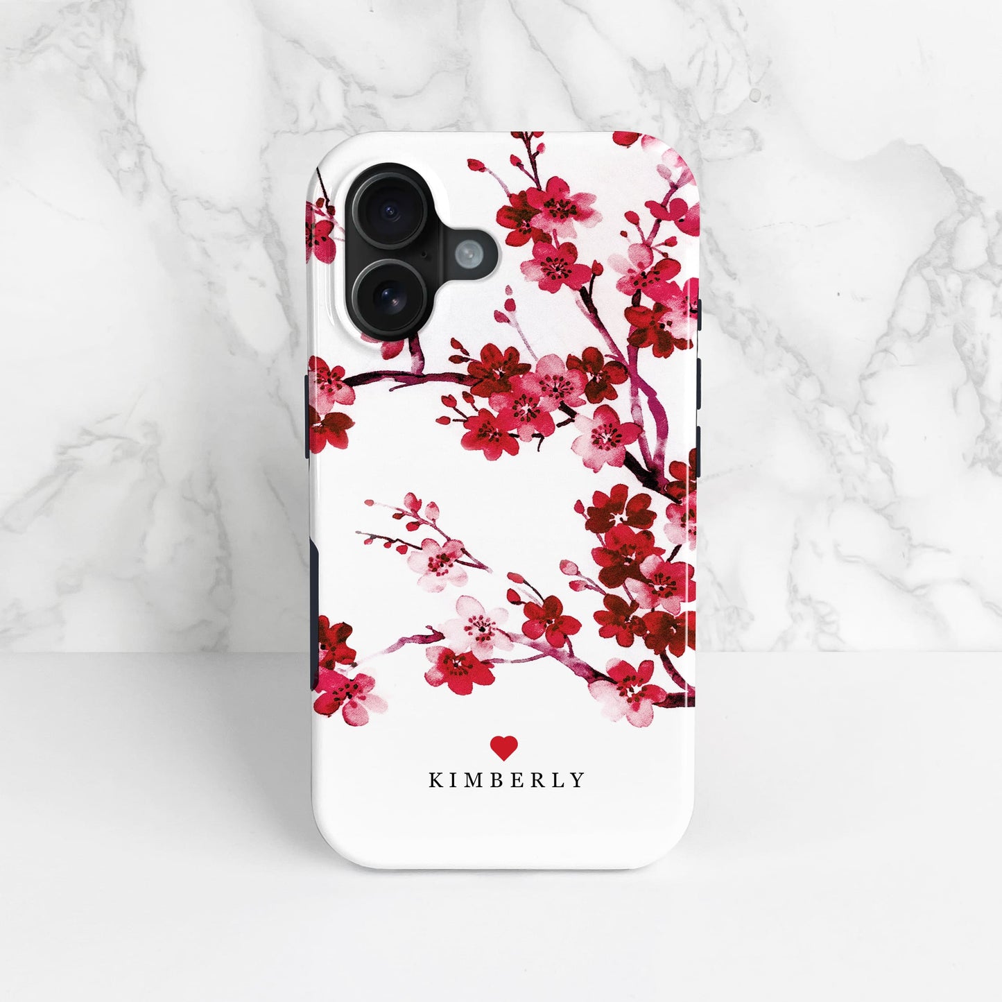 Winter Red Floral Personalised Case Phone Case