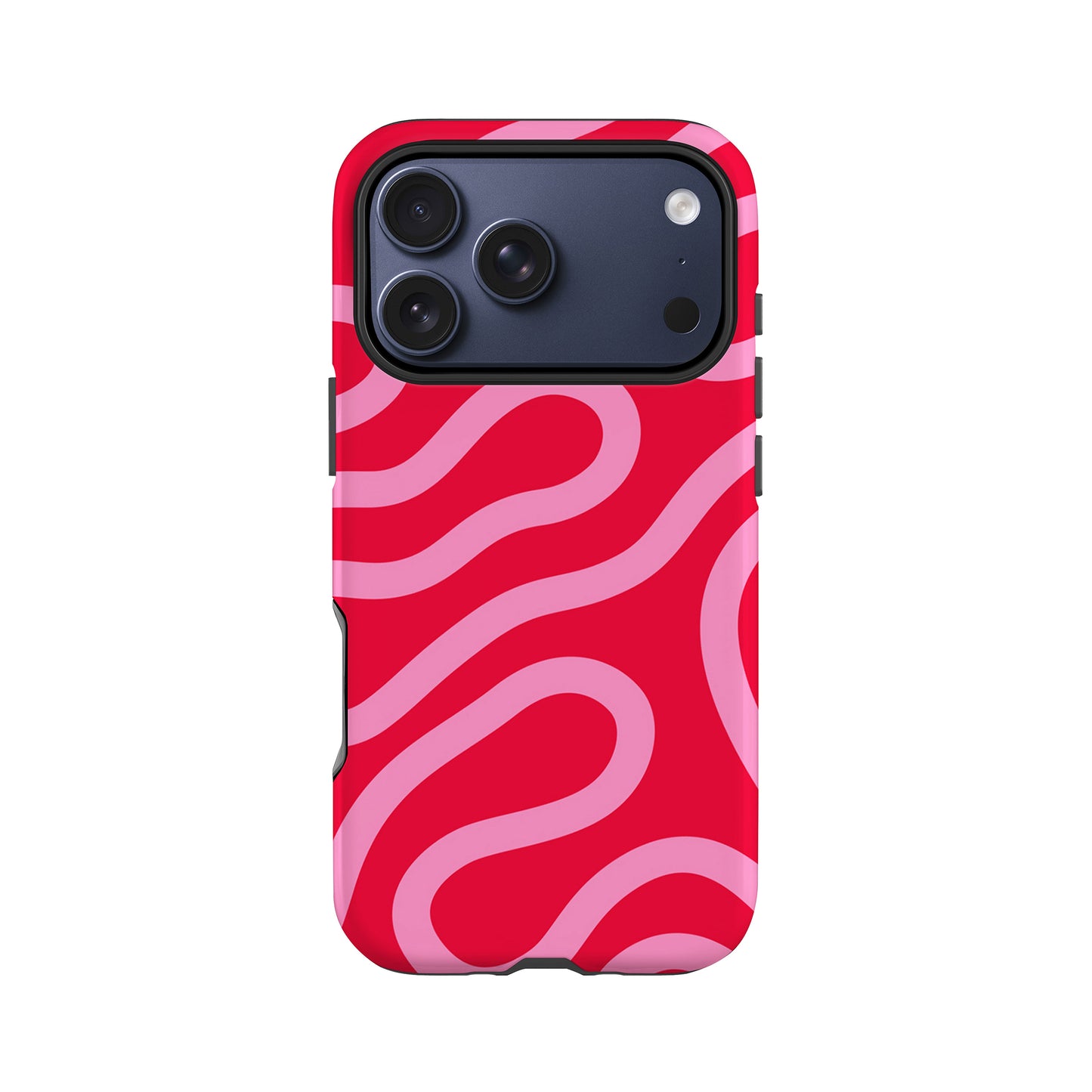 Red and Pink Wavy Lines Case iPhone 17 Pro Phone Case